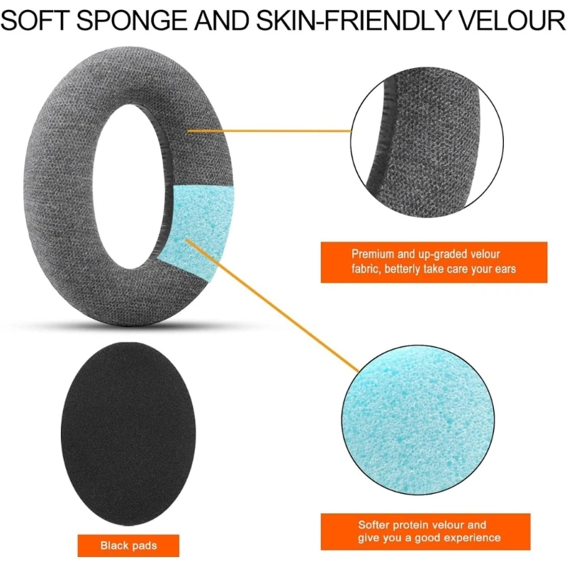 M17B Удобные амбушюры для гарнитур HD545 HD565 HD580 HD600 HD650 улучшают шумоизоляцию