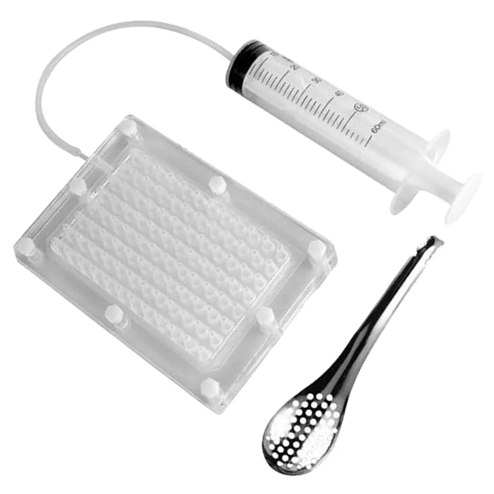 

1 Set of Plastic Caviar Maker Reusable Roe Sauce Making Tool Caviar Spherification Dropper