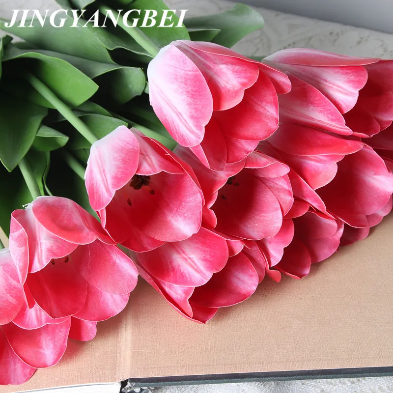 

Real Touch Netherlands Tulips Artificial Flowers for Home Living Room Wedding Christmas Decoration New Year Decoration