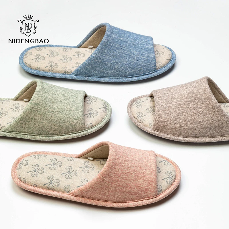 

Women Casual Slippers Indoor Home Soft Slippers Flower Soft Slippers Spring Autumn Flip Flops Female Linen Slides Slippers