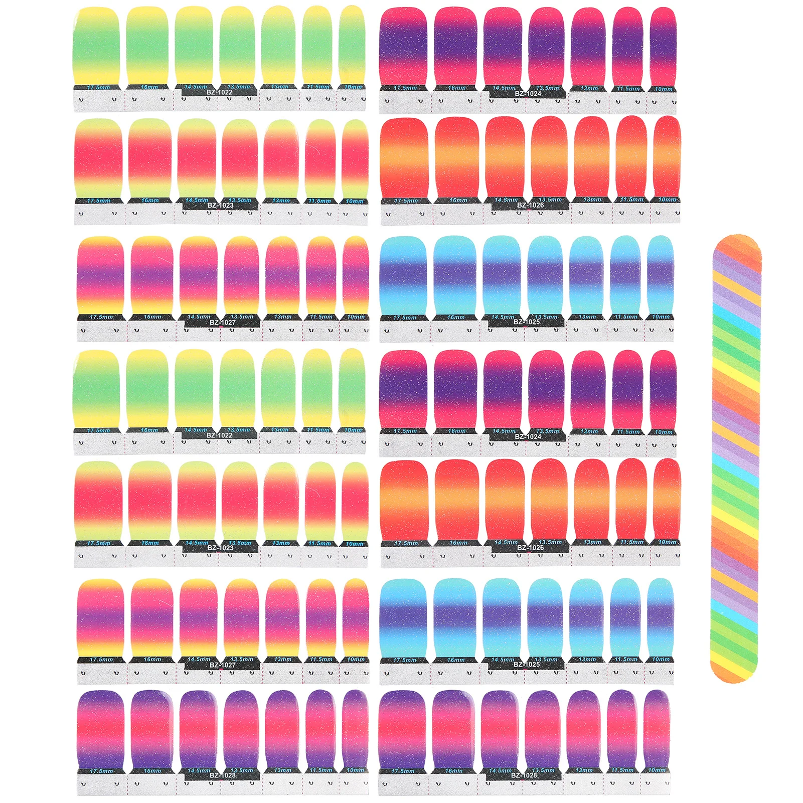 

Manicure Sticker Set Gradient Color Waterproof Nail Polish Strips Nail Decorations