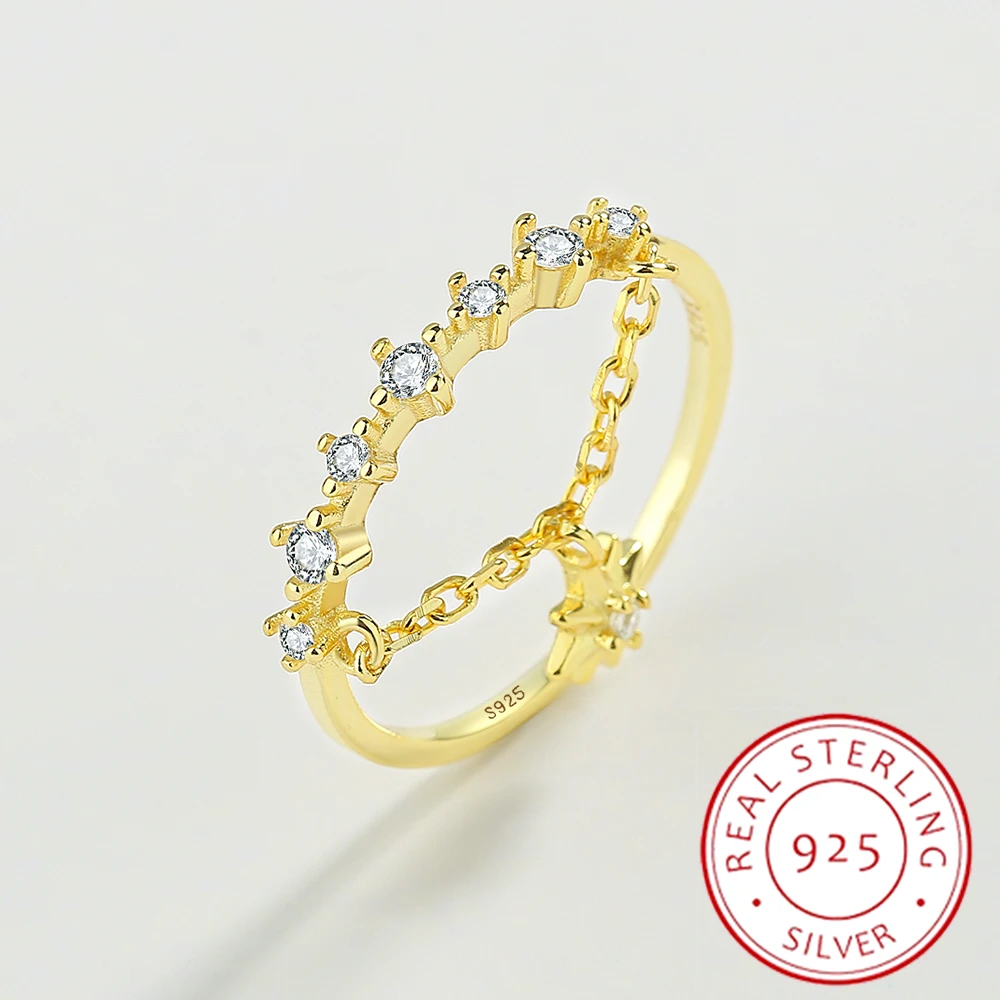 Женское кольцо из серебра 2022 пробы с кристаллами