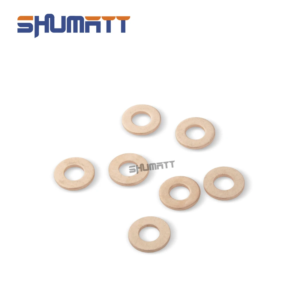 100 шт., медная шайба Shumatt для инжектора топлива, шайба с шестернями, Размер 15*7,5*1,5 мм для инжектора
