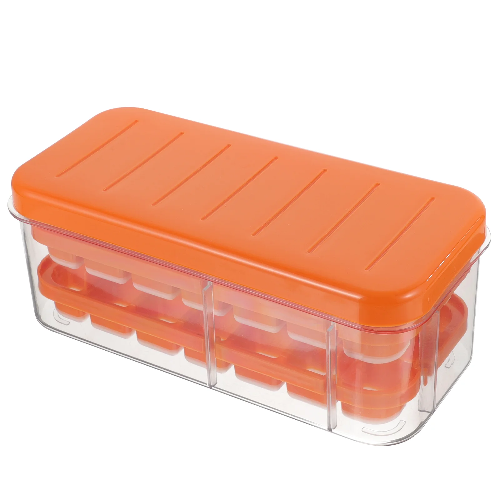 

Ice Cube Mold with Lid and Storage Container Silicone Ice Cubes Tray with Lid and Storage Bin