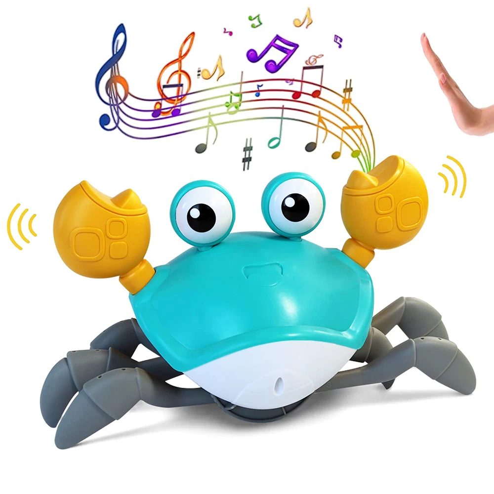 Музыкальный краб. Игрушки Hairun. Yeaye Crawling Crab Baby Toy.