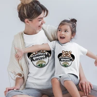 disney minnie fashion ropa familiar animal kingdom print mom and daughter family matching clothes zoo trip kids t shirt dropship