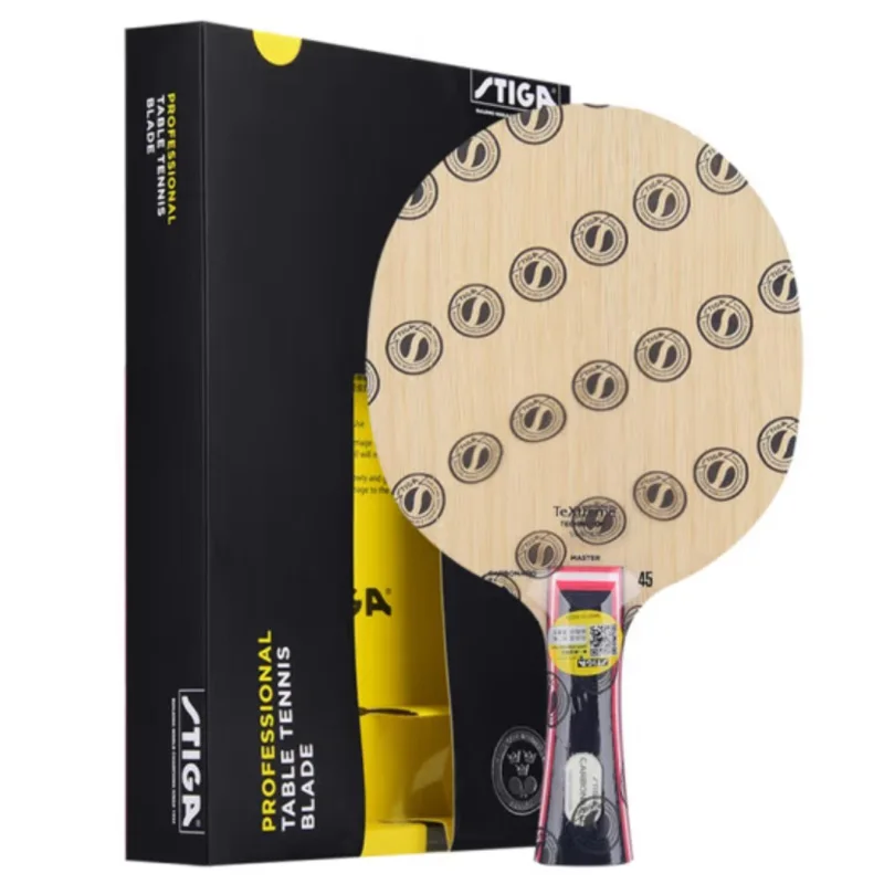 Профессиональное лезвие для настольного тенниса STIGA CARBONADO 45, 5 + 2, из углеродного волокна, для пинг-понга с большей гибкостью и повышенной жесткостью