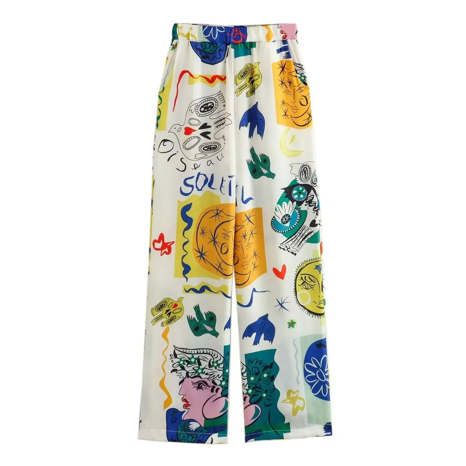 Рубашка с длинным рукавом и принтом свободного кроя