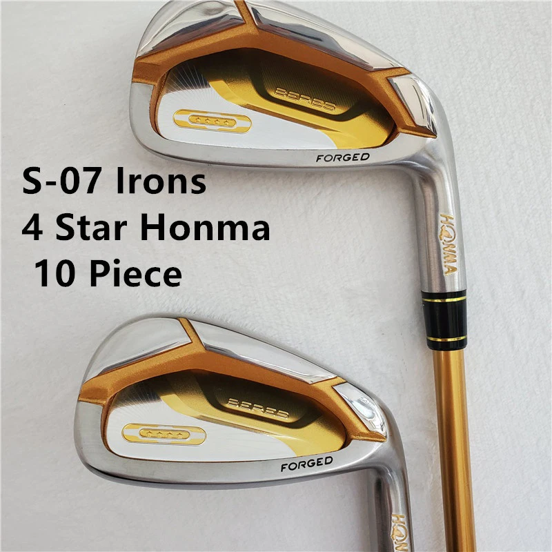 2023 New Men's Golf Irons HONMA BERES S-07 4 Star Golf Iron Set R/S/SR Flex Graphite Shaft with Head Cover