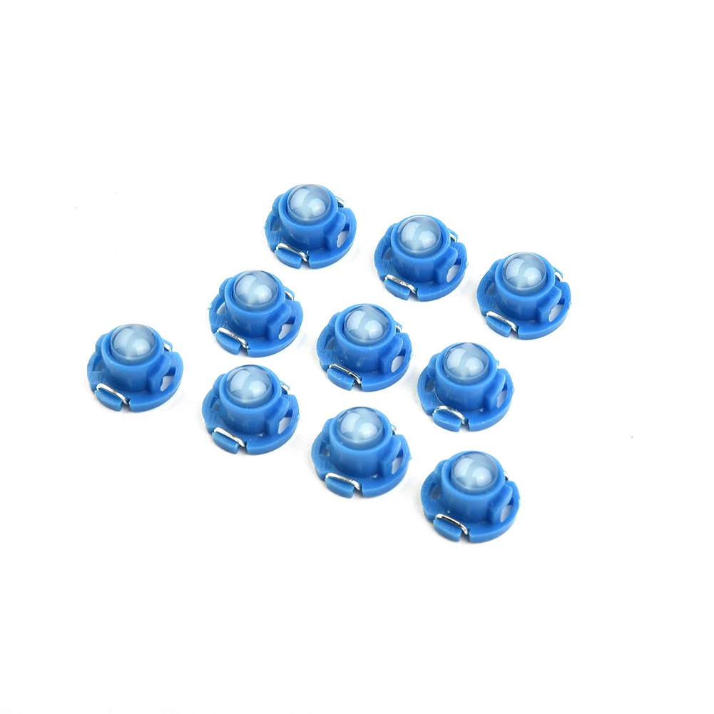 

10 X LED Bulbs Blue T5/ T4.7 DC 1 SMD 12V Neo Wedge LED Bulb Dashboard Light Dashboard Light Car Universal