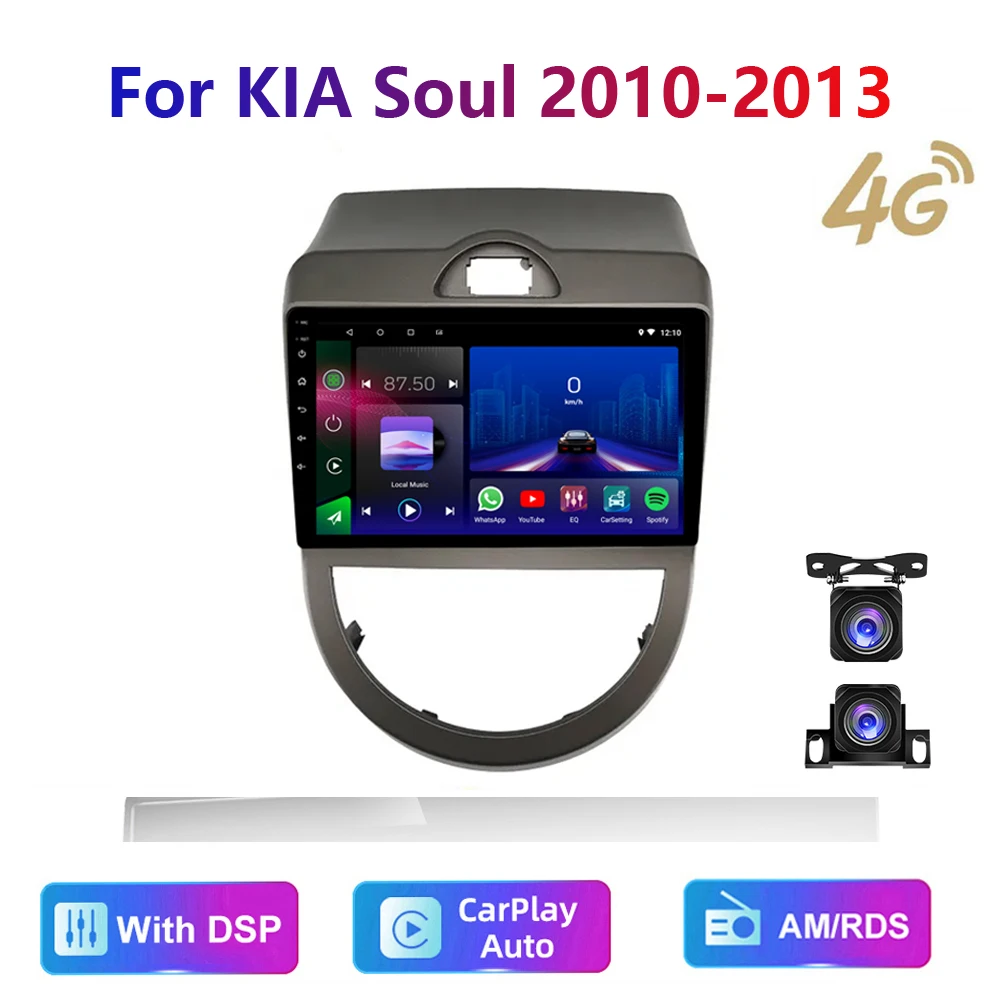 

Головное устройство мультимедийное HD для KIA Soul 2010-2013, автомобильное стерео радио, Android, видео, GPS Carplay, 4G AM/RDS/DSP