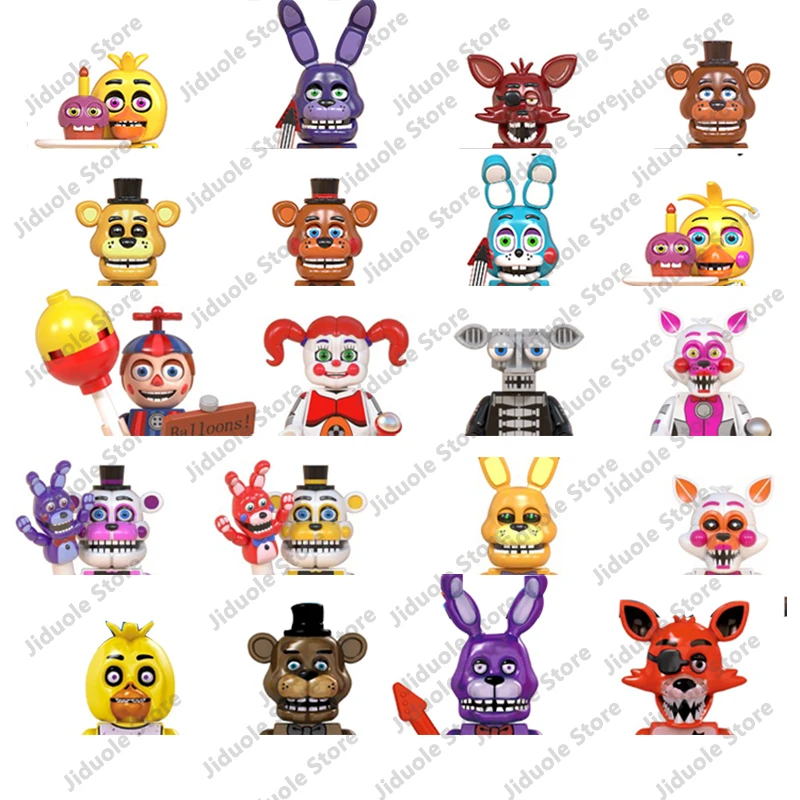 

Fnaf 9 игровая серия Минифигурки лего кошмарный Фотофон Золотая Бонни медведь игрушечная фигурка экшн-фигурка игрушки Wm6074Kf6071