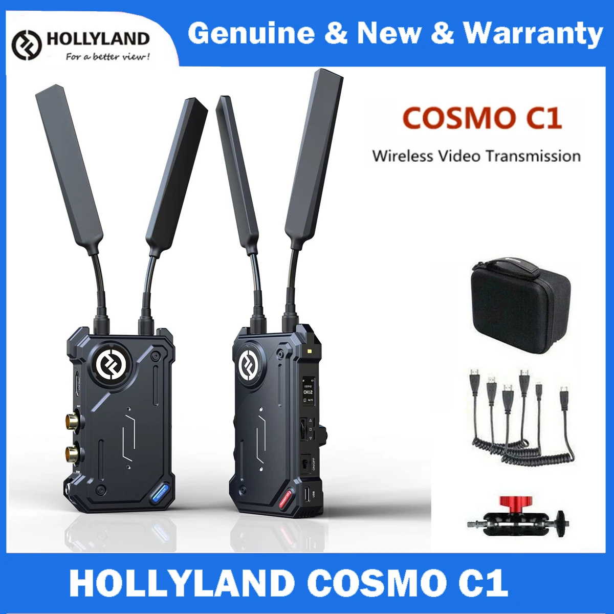 

Hollyland COSMO C1 1000ft Wireless Video Transmission System HD Image Transmitter Receiver SDI Image Transmitter Receiver Kit