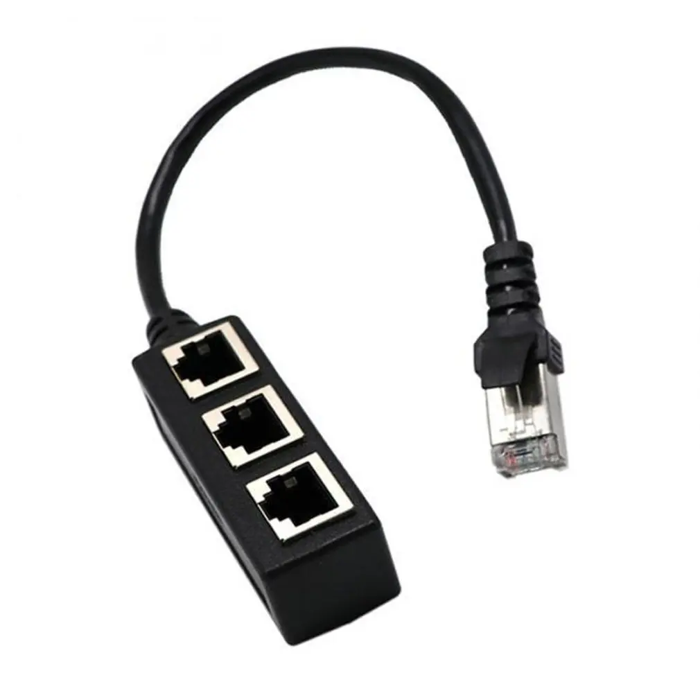 Купи 3 in 1 RJ45 Splitter LAN Ethernet Network RJ45 Connector Extender Adapter Cable for Networking Extension 1 Male to 2/3 Female за 180 рублей в магазине AliExpress