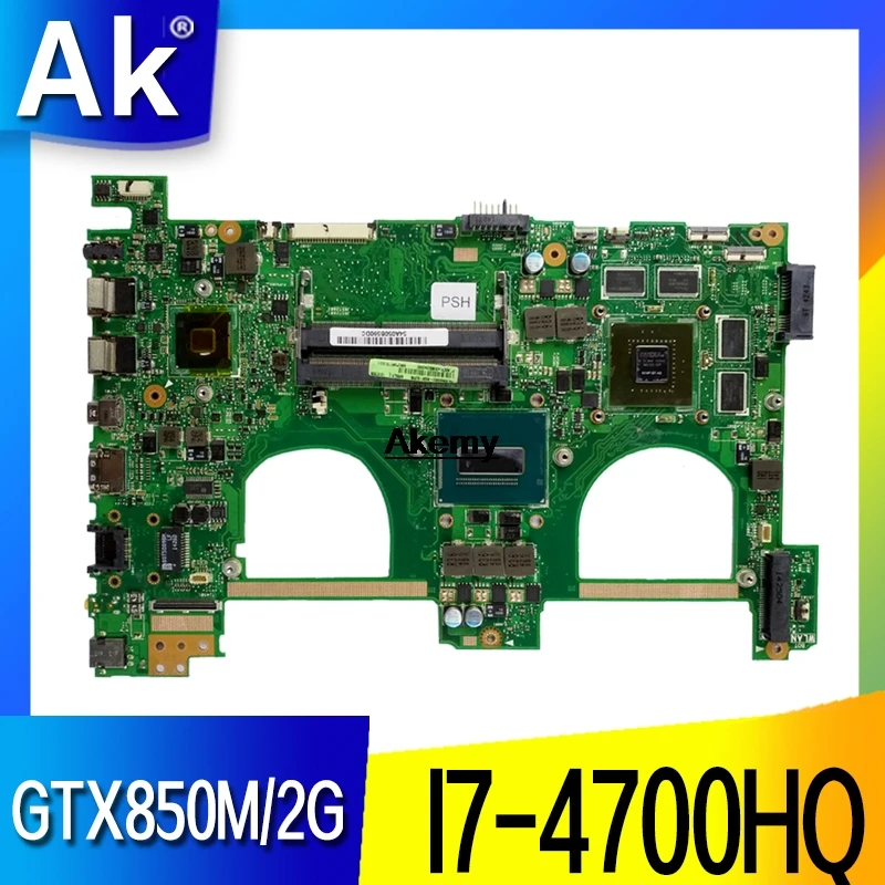 

Материнская плата N550JK для ноутбука ASUS VivoBook N550JK N550JX Q550JV G550JK N550JV, оригинальная материнская плата I7-4700HQ GTX850M/2G