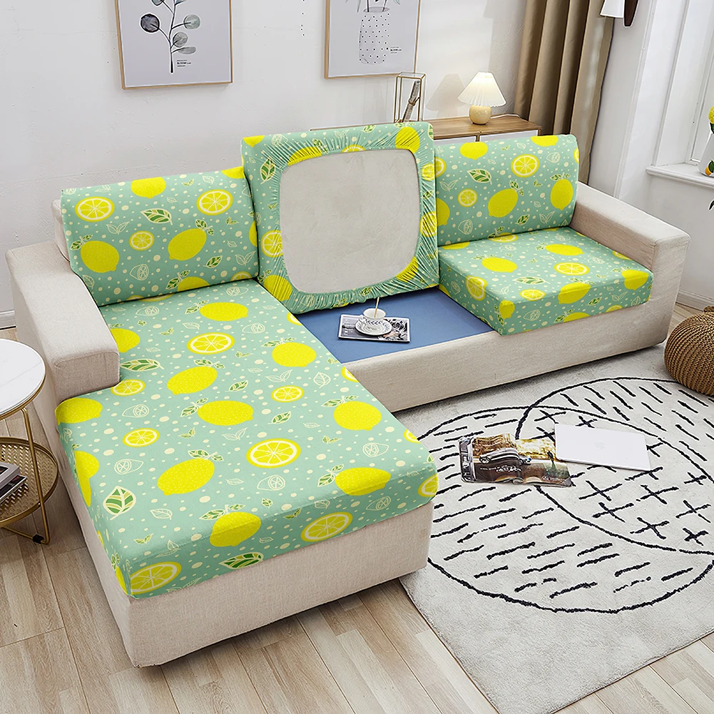 Эластичный чехол из спандекса для дивана гостиной эластичный с принтом лимона