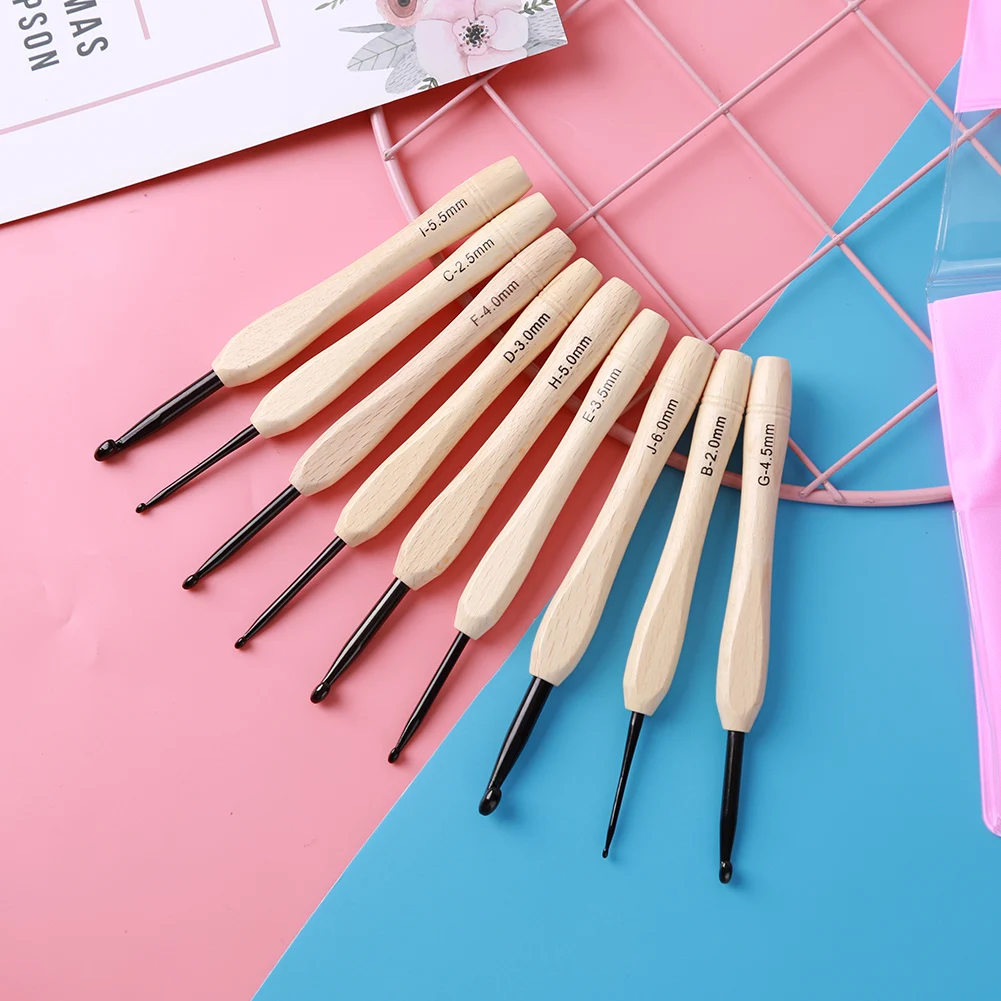 

9pcs Knitting Needles Yarn Crochet Needle Weaving Crochet Hook DIY Craft Tools for Weaving Sweater Art Craft Tools