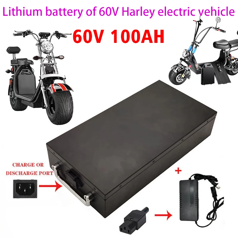 

60V 40ah Electric Scooter for 250W~1500W Motorcycle/tricycle/bicycle Waterproof Lithium Battery + 67.2V Charger
