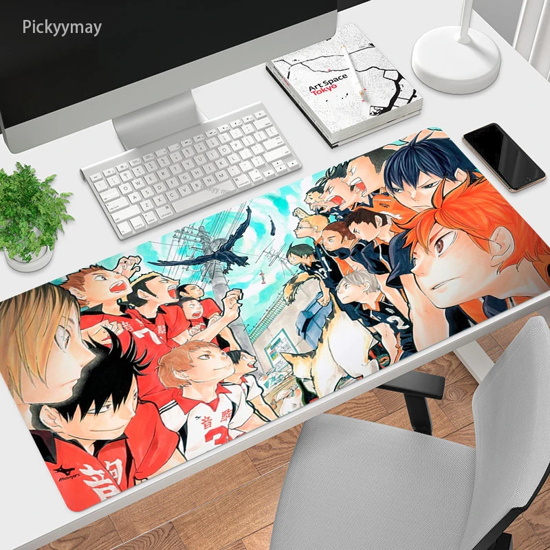 

Haikyuu Mouse Pad Anime Pc Gaming Mousepad Mouse Mat Keyboard Desk Mats Table Carpet Computer Laptop Gamer Rug XXL 90X40 LOL