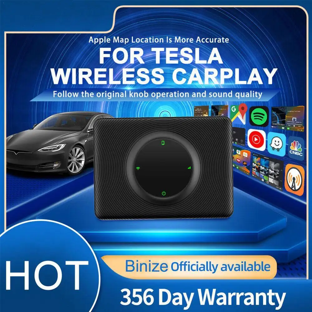 

CarlinKit T2C Wireless CarPlay Adapter For Tesla Model S/3/X/Y 2.2.4G+5G OTA Online Upgrade For IPhone IOS CarPlay Dongle