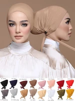 inner hijab cap muslim turban islam adjustable underscarf undercap bonnet soft jersey stretch hijabs tube cap turbante mujer hat