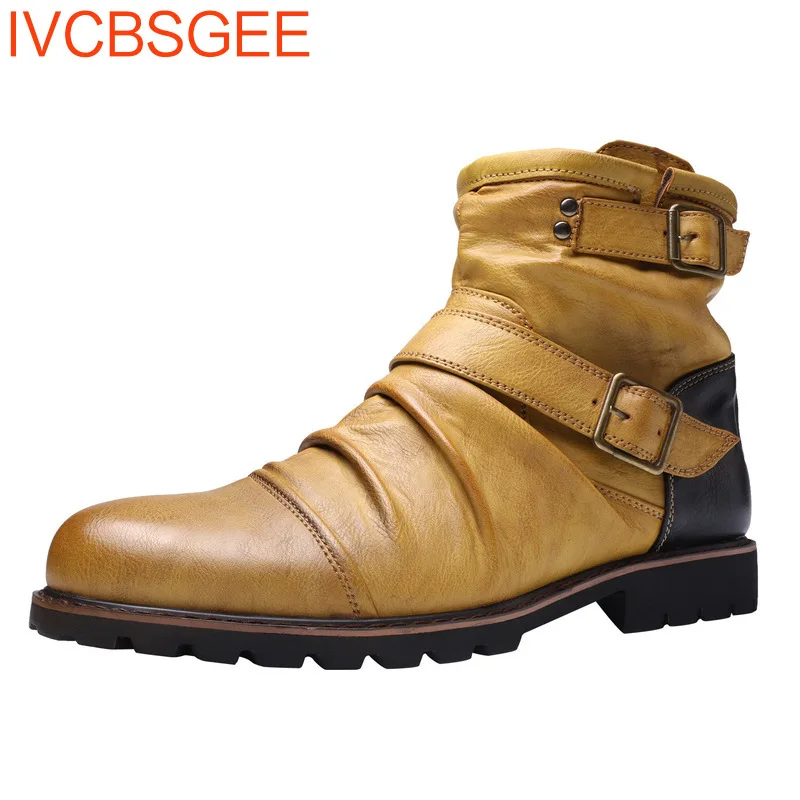 

Мужские мотоциклетные ботинки из натуральной кожи, черные классические ботинки челси, Винтажная обувь для осени и зимы, 2019