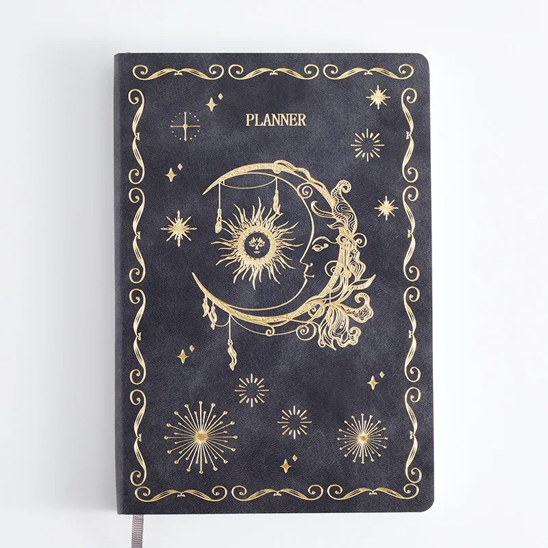 

Business Office Plan Leather Date Soft This Thickened Book Full Book English Schedule Minutes Self-fill Meeting Coil