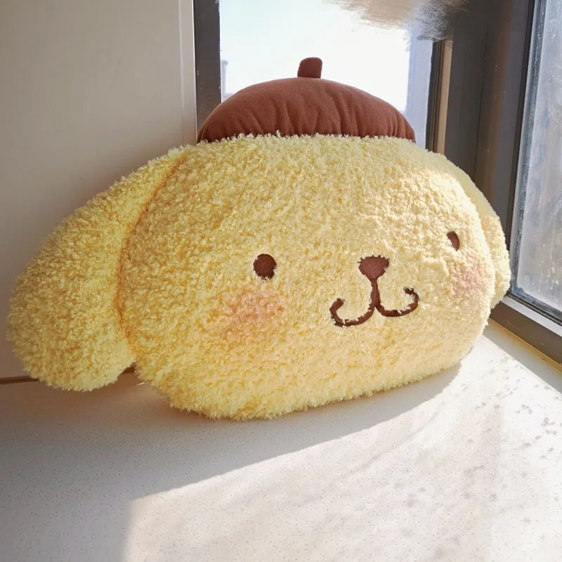 Фото Мягкая плюшевая подушка-игрушка Pompompurin: большая декоративная подушка в виде мультяшной собаки для спальни и дивана, подарок для любителей дофаминовых игрушек №4