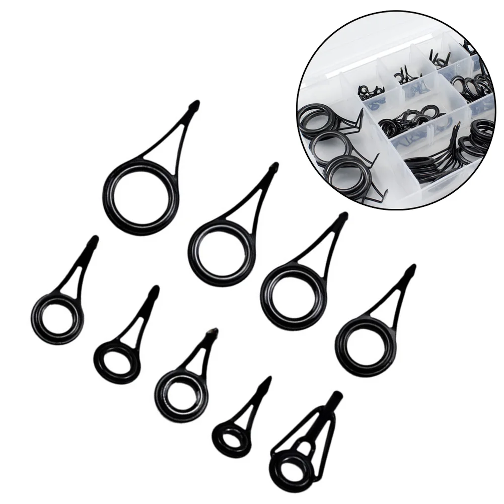 

85pcs Fishing Top Rod Guide Ring Line Tip 3.8mm-23.3mm Stainless Steel DIY Eye Rings Pole Repair Kit Replacement Accessories