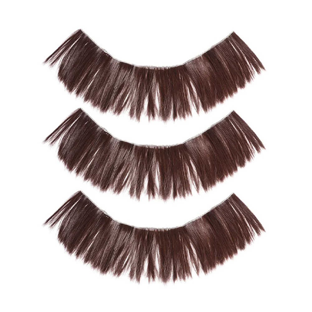 

3 PCS Hairpiece Crafts Supply Straight Human Wigs Fake High Temperature Wire Miss Girl Accessories Tresses for dolls