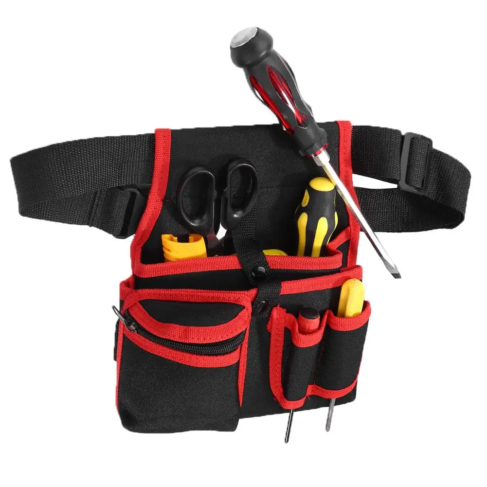 Multipurpose Waist Pockets Electrician Tool Bag Organizer Carrying Pouch Big Capacity Wear-Resisting Belt Waist Pocket Case Bag