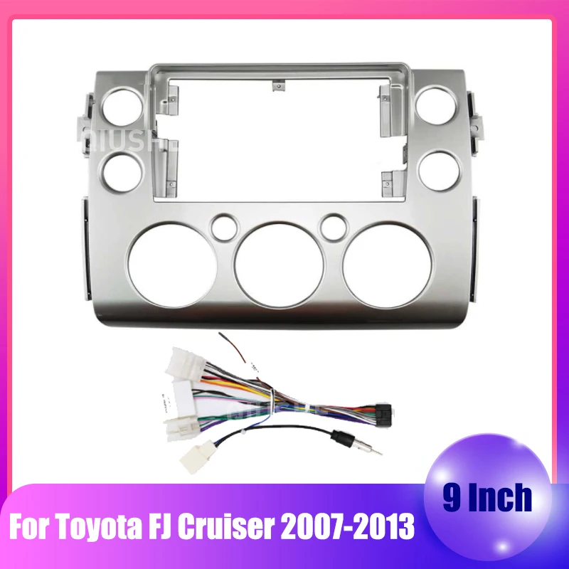 

9 inch Car Frame Fascia Adapter For Toyota FJ Cruiser 2007-2013 Android Radio Dash Fitting Panel Kit Double Din Fascia DVD Frame