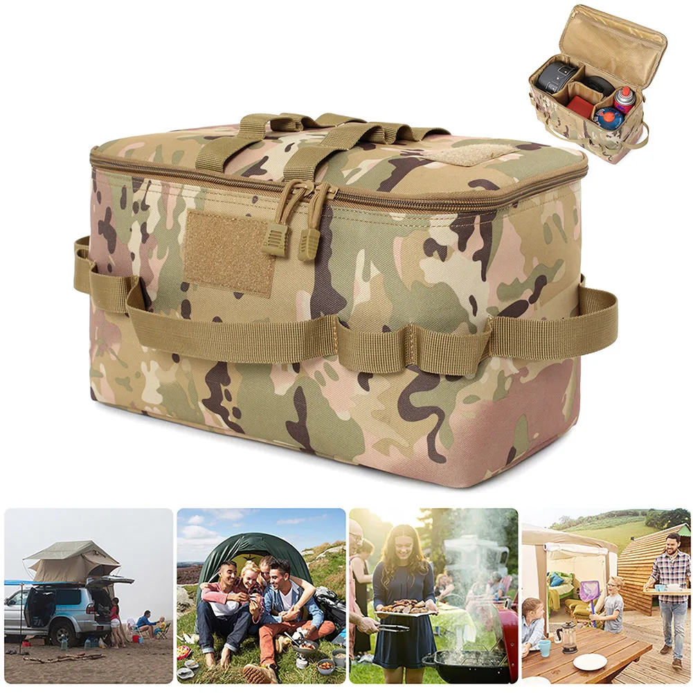 

Multi Tool Pouch Outdoor Camping Storage Bag Basket Gas Stove Canister Pot Carry Bag Sack Picnic Bag Cookware Utensils