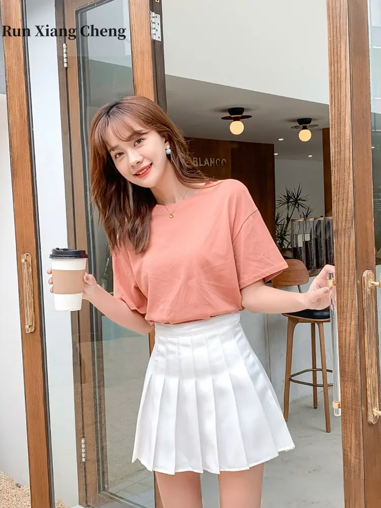 Women's Clothes Skirt Fall 2023 New Free Shipping Solid Color Outdoor Pleated Skirt Plus Size Kawaii Jk A-line Skirt Short Skirt