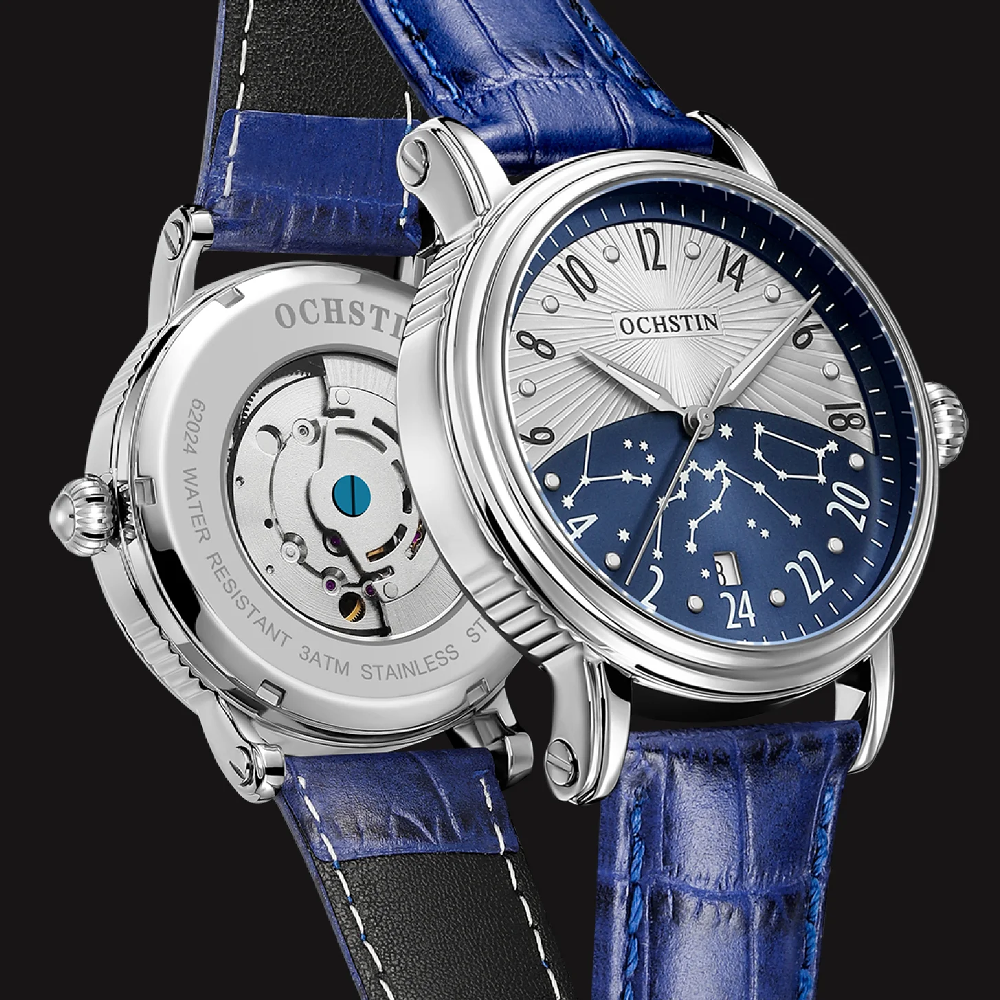 

OCHSTIN Men Watches Business Mechanical Waterproof Blue Watch Top Brand Luxury Fashion Male Wrist Watches Relogio Luminous Clock
