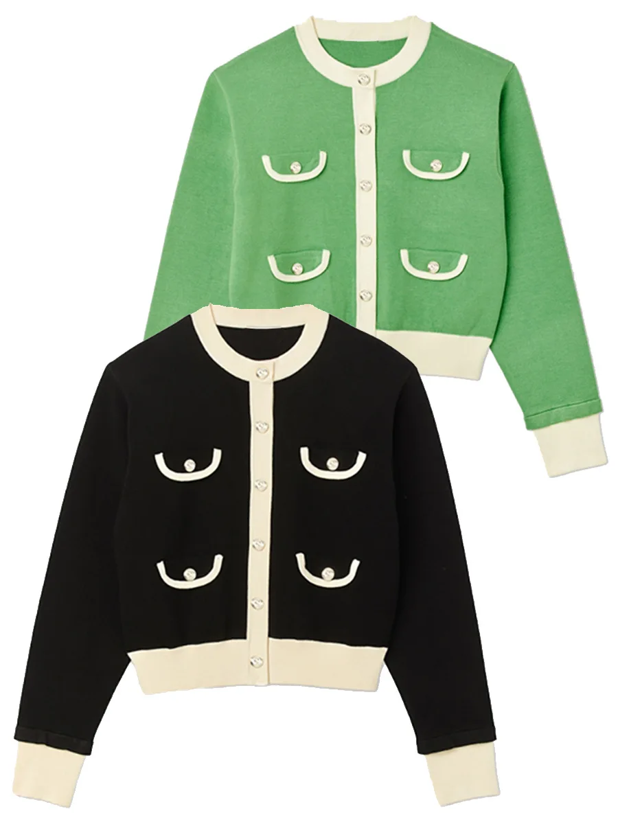 

Женский трикотажный кардиган S Family, Маленький очаровательный свитер в стиле ins, короткий кардиган для весны и лета, 2023