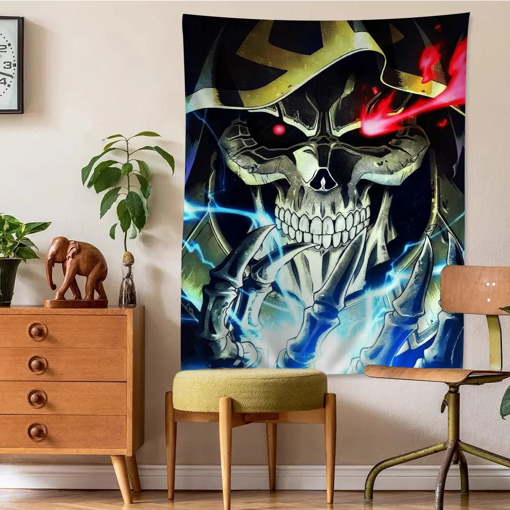 Гобелен Overlord с художественным принтом цветочный и мультяшный вязаный полиэстер