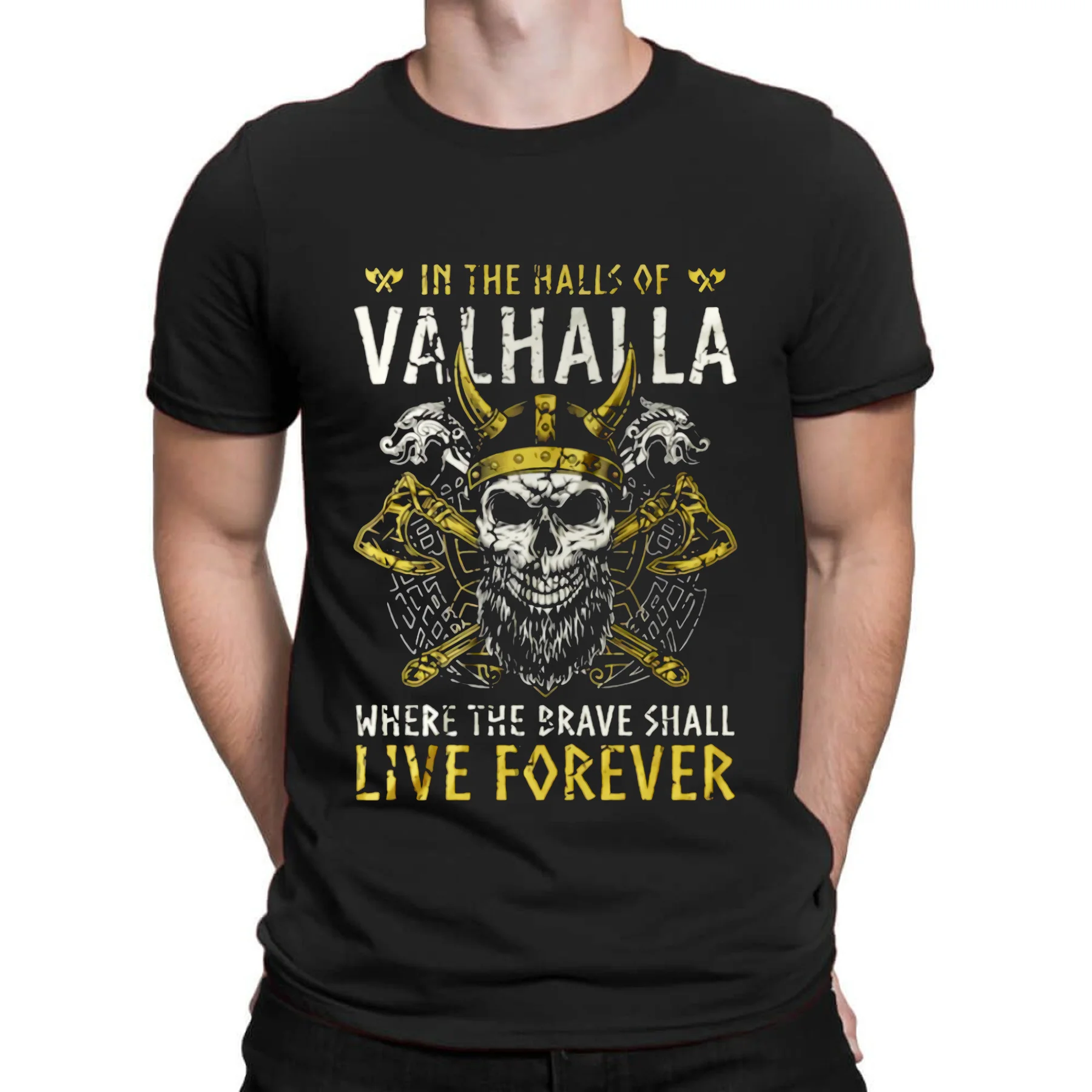 

Amazing Male T Shirt Casual Oversized In The Halls of Valhalla Viking Essential T-shirt Men T-shirts Graphic Streetwear S-3XL