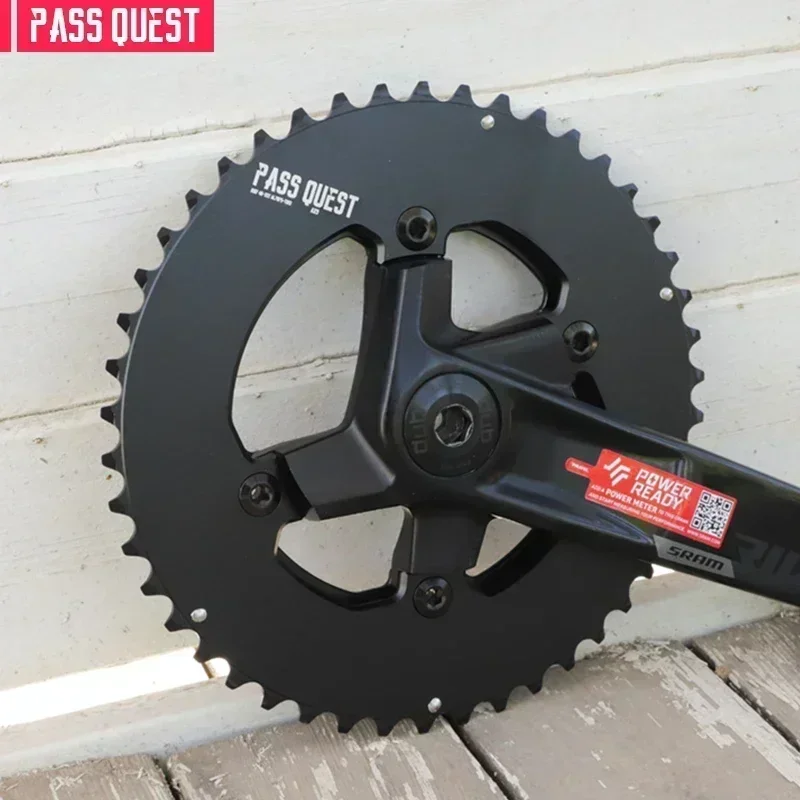 PASS QUEST 107BCD DOUBLE Chainring MTB Road Bike 46-33T 48-35T 50-37T 52-39T 2X Chainwheel for Sram Rival AXS 12S