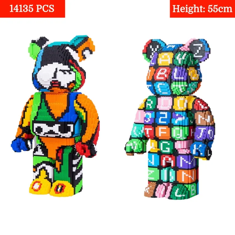 Большая сетка красная романтичная строительная игрушка модели кирпичи животные