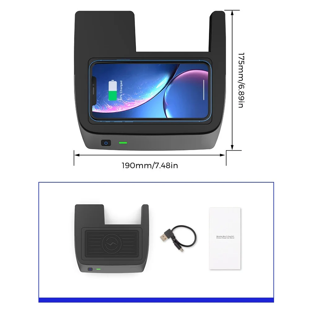 Беспроводное зарядное устройство для Honda Civic 2016-2021 аксессуары с USB-портом 15 Вт
