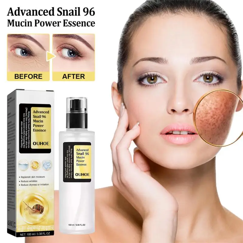 Snail Face Serum Whiten Lighten Facial Skin Mild Hydrating Essence Firming Skin Shrink Pores Rejuvenating Essence Cosmetics
