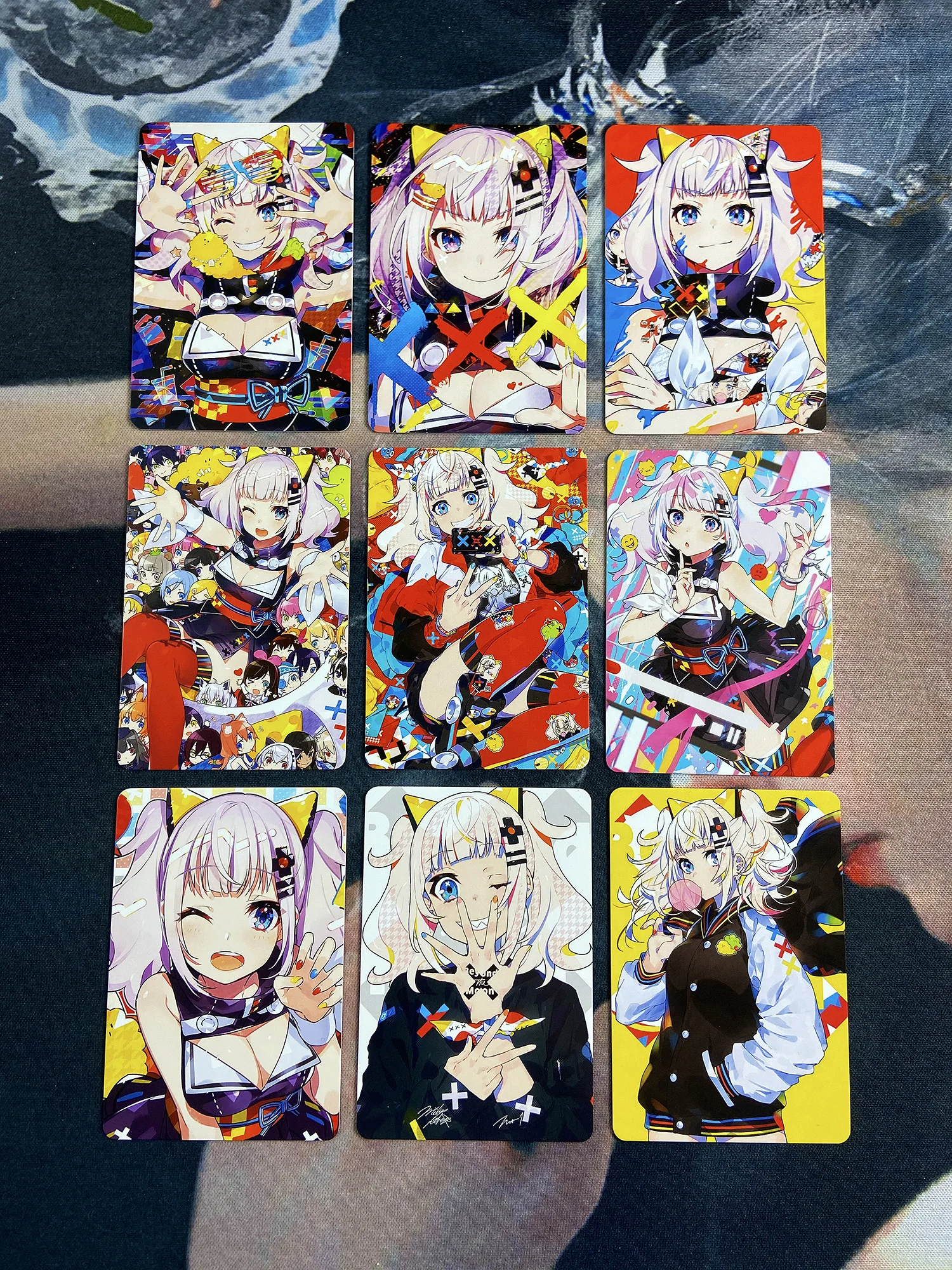 9 шт. ACG персонаж аниме бронзовые флэш-карты YouTuber Сексуальная Виртуальная девушка