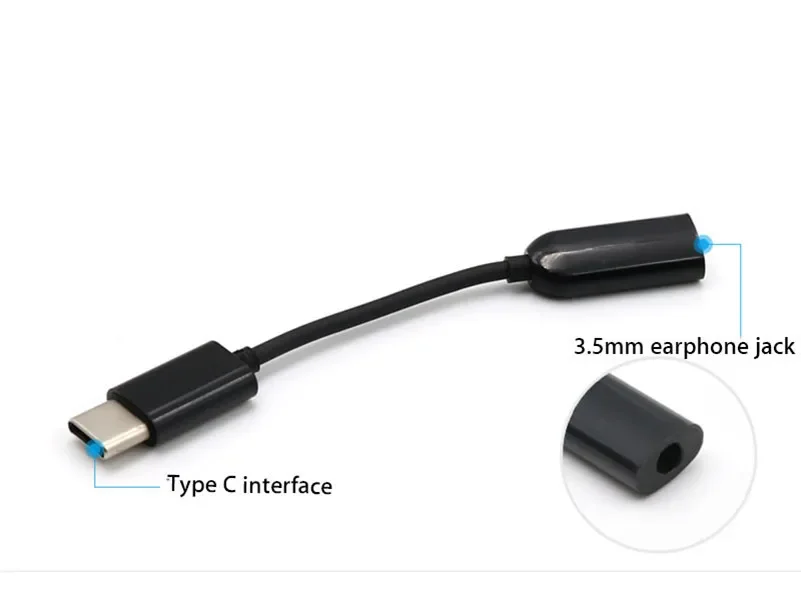 Фото XIAOMI оригинальный USB-кабель типа C к разъему для наушников 3,5 мм для xiami mi13 12 8se A2 6 MIX Black shark 5 Aux Audio Poco F4 №2