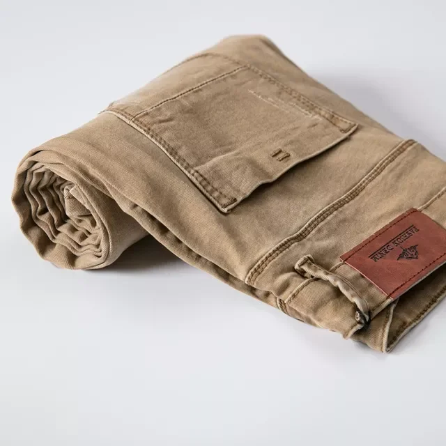 

Джинсы-стрейч New2022 мужские, модные повседневные брюки Slim Fit из денима, серые черные Хаки белые, B