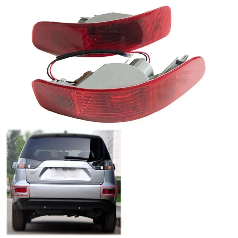 

1Pair Car Rear Bumper Fog Light Parking Warning Reflector Taillights For Mitsubishi Outlander EX 2007-2012