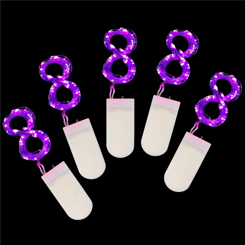 

10pcs Garden Fairy Lamp DIY Party Christmas Lamp CR2032 Battery Powered LED Copper Wire String Light Wedding Xmas Garland Decor