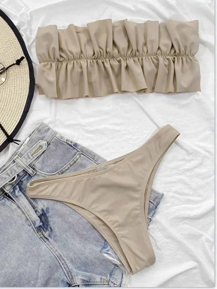 Красный микро-бикини 2024 женские сексуальные стринги купальник из двух частей