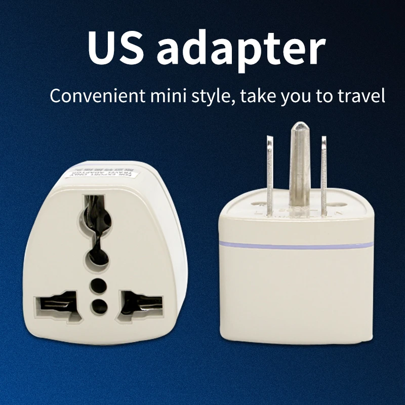 

US Adapter Universal Travel Three-pin Charger Suitable for Japan Thailand Canada Mexico Power Supply Convenient Practical Plugs
