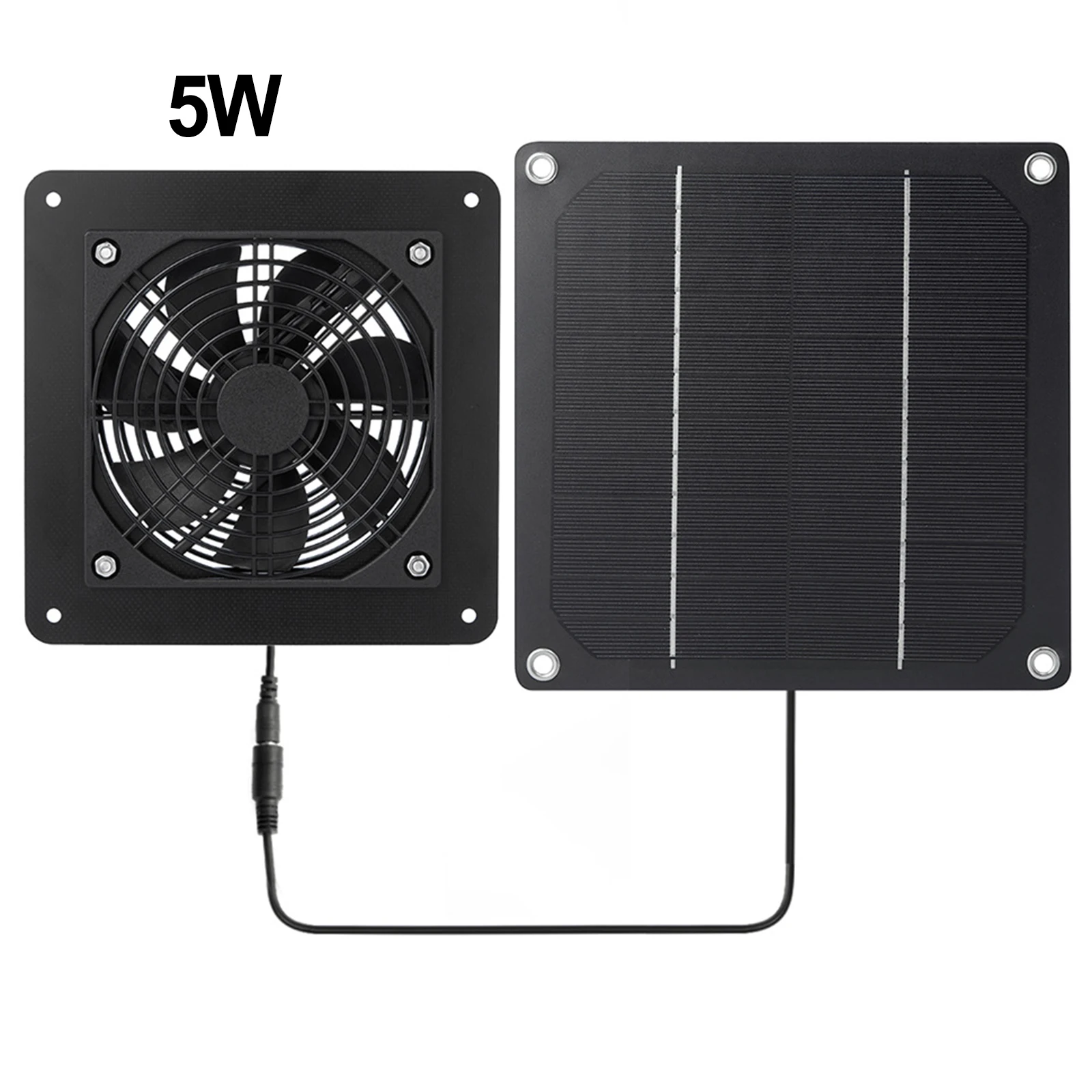 

5W 12V Solar Panel Powered Fan For Mini Ventilator Greenhouse Pet Dog Chicken House Greenhouse RV Fan Car Fan Air Extractor